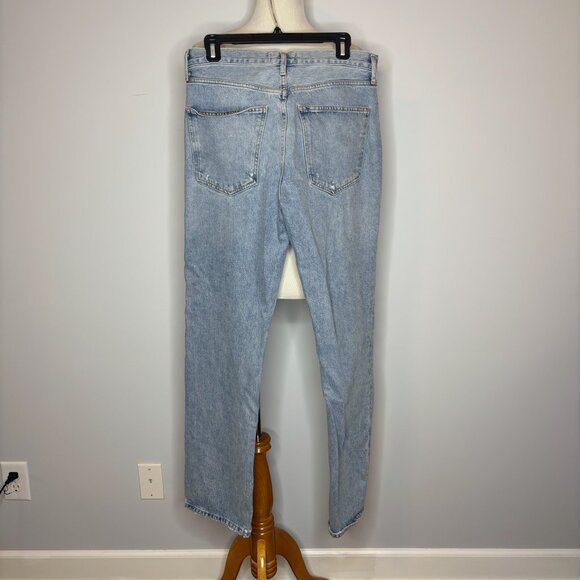 Agolde - Blue Buttonfly Jeans - Picture 3 of 4